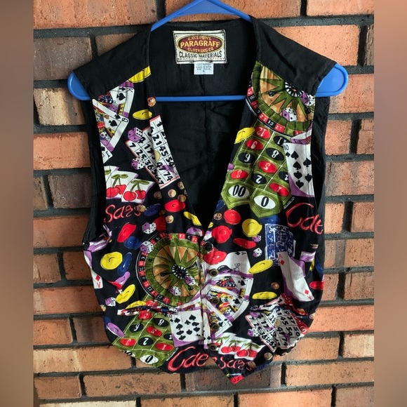 Men’s Casino Themed Vest - Picture 1 of 3